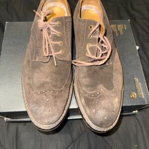 Polo by Ralph Lauren Chocolate Brown Suede Derbys wingtip 9m